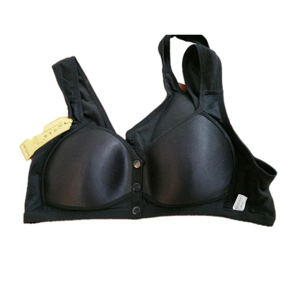 Black Front Snap Nursing Bra Wireless Comfort Bra Size 42/95 NWT Lot Of 2 - Picture 6 of 10